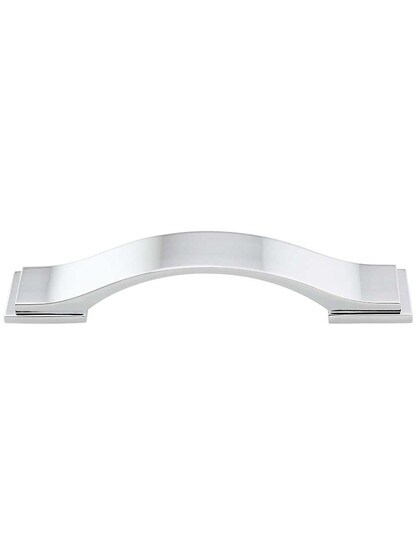 Mirada Strap Cabinet Pull - 3 3/4 inch Center-to-Center in Polished Chrome.